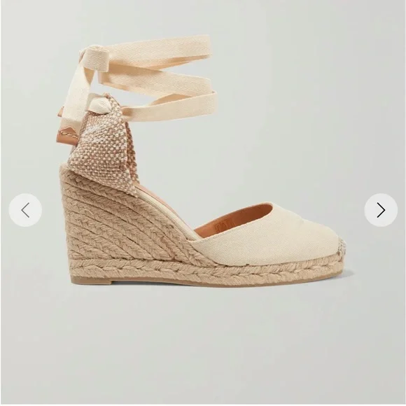 Castañer Ivory Carina Wedge Sandals 80